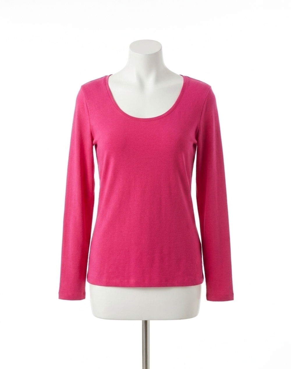 NEW ANGEL scoop-neck top in fuchsia